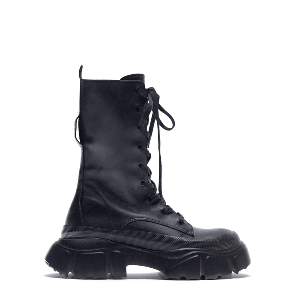 Zara chunky leather boots 3137/610/040 item number